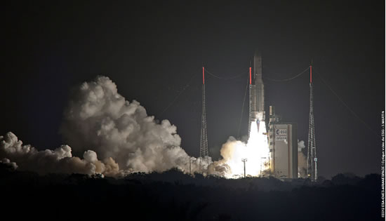 Source:The Skynet 5D satellite is launched from French Guiana in South America [Picture: S Martin. © ESA-CNES-ARIANESPACE / Optique vidéo du CSG]