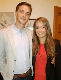 VICTIM: Oliver Dearlove and his girlfriend Photo Credit: Met.