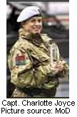 Capt. Charlotte Joyce Picture source: MoD