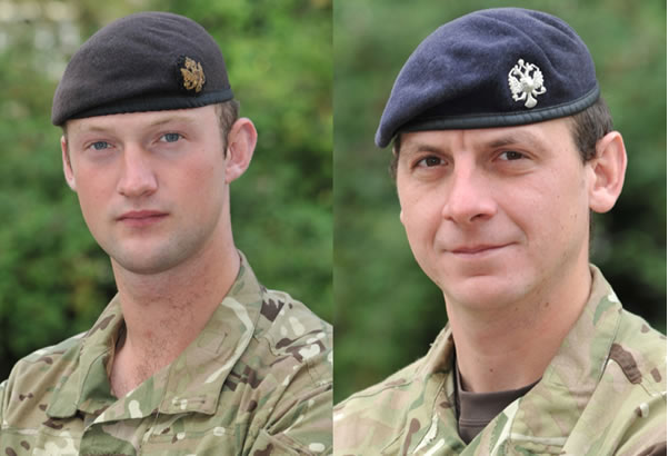 Lt David Alexander Grant Boyce and L/Cpl Richard Scanon Photos: MoD